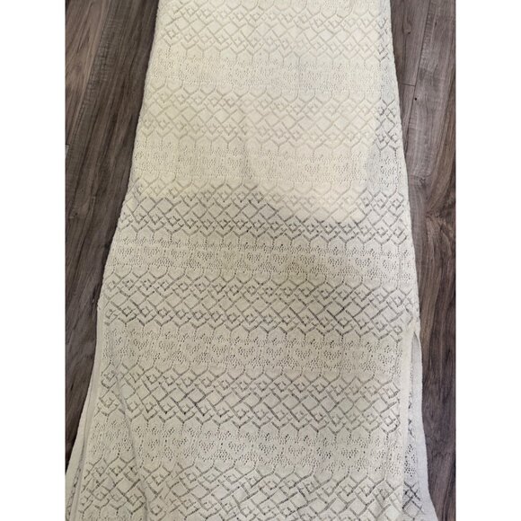 Stradivarius Intricate Knit Maxi Dress lined S adjustable straps coquette beach - Picture 2 of 15